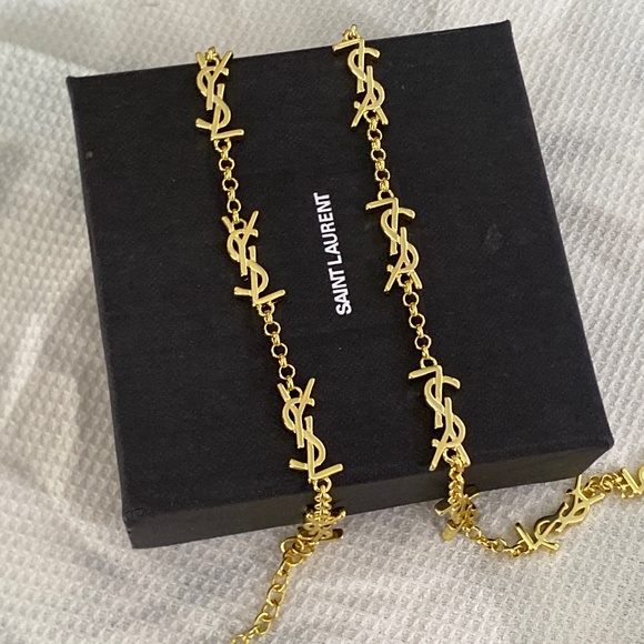 YS Gold Plated Multi Logo Necklace - Picture 12 of 12